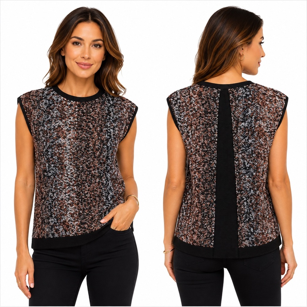 2/$20 Mossimo sleeveless layered look reptile snake print top blouse Sz XS